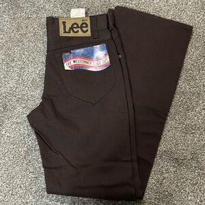 Deadstock Vintage Lee Jeans Women’s 28x30 Brown Boot Cut USA Made Denim Western